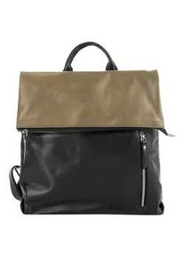 Cityrucksack CLUTY, Damen, Gr. B/H/T: 36cm x 33cm x 9cm, onesize, beige, Leder, Rindsleder, beschichtet, leicht gl&auml;nzend, Rucks&auml;cke Cityrucksack, echt Leder, Made in Italy