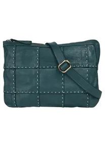 Umh&auml;ngetasche Samantha Look, Damen, Gr. B/H/T: 30cm x 23cm x 3cm onesize, blau, Leder, leicht gl&auml;nzend, unifarben, Taschen Umh&auml;ngetasche, echt Leder, Made in Italy