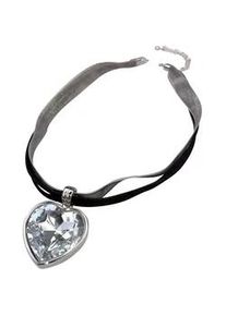 Allg&auml;u Rebell Kette mit Anh&auml;nger ALLG&Auml;U REBELL "Gitti", Damen, Gr. onesize, Metall, schwarz, Basic, Halsketten, mit Herzanh&auml;nger