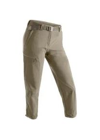 Funktionshose Maier Sports "Lulaka 7/8", Damen, Gr. 38, Normalgr&ouml;&szlig;en, beige (dunkelbeige), 90% Polyamid, 10% Elasthan, Hosen Funktionshose, Damen Wanderhose, atmungsaktive und elastische Outdoor-Hose