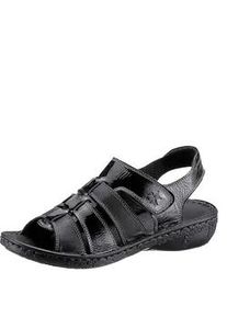 Sandale, Damen, Gr. 40, schwarz, Glattleder, Schuhe Sandale