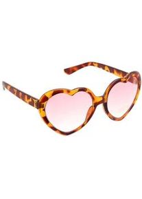 Sonnenbrille "Heart", Damen, bunt (rosa), Collezione Alessandro, Sonnenbrillen Sonnenbrille, Rahmen in Leooptik
