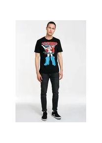 T-Shirt logoshirt "Optimus Prime - Transformers", Damen, Gr. XL, schwarz, 100% Baumwolle, bedruckt, normal, Rundhals, Shirts T-Shirt, mit l&auml;ssigem Print