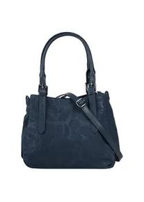 Henkeltasche Samantha Look, Damen, Gr. B/H/T: 29cm x 25cm x 18cm onesize, blau, Leder, unifarben, Taschen, echt Leder, Made in Italy