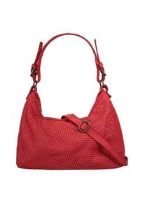 Shopper Samantha Look, Damen, Gr. B/H/T: 32cm x 24cm x 15cm onesize, rot, Leder, Taschen Shopper, echt Leder, Made in Italy