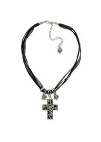 Allg&auml;u Rebell Kette mit Anh&auml;nger ALLG&Auml;U REBELL "Hannelore", Damen, Gr. onesize, Metall, schwarz, Basic, Halsketten, mit kleinen Edelwei&szlig;