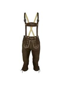 Trachtenhose JCC "FRANZBERG", Herren, Gr. 52, Normalgr&ouml;&szlig;en, braun, Obermaterial: 100% Schweinsverlourleder; Futter: 100% Polyester, Hosen Trachtenhose