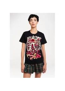 T-Shirt logoshirt "Rick & Morty - Anatomy Park", Damen, Gr. S, schwarz, 100% Baumwolle, bedruckt, normal, Rundhals, Shirts T-Shirt, mit coolem Print