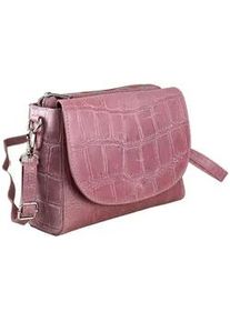 Umh&auml;ngetasche "Amsterdam", Damen, Gr. B/H/T: 23cm x 18cm x 9cm onesize, rosa, Leder, Collezione Alessandro, Taschen Umh&auml;ngetasche, aus echtem Leder