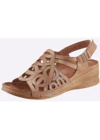 Sandalette Gemini, Damen, Gr. 38, braun, Glattleder, Schuhe Sandalette