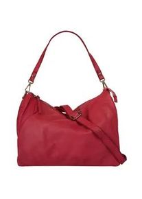 Umh&auml;ngetasche Samantha Look, Damen, Gr. B/H/T: 32cm x 25cm x 14cm onesize, rot, Leder, leicht gl&auml;nzend, unifarben, Taschen Umh&auml;ngetasche, echt Leder, Made in Italy