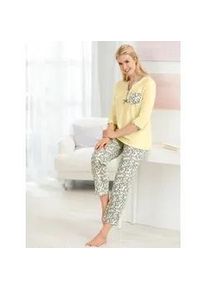 w&auml;schepur Schlafanzug W&Auml;SCHEPUR, Damen, Gr. 48/50, grau (vanille, grau, bedruckt), 100% Baumwolle, Homewear-Sets Schlafanzug