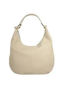 Shopper CLUTY, Damen, Gr. B/H/T: 35cm x 33cm x 7cm onesize, beige, Leder, leicht gl&auml;nzend, unifarben, Taschen Shopper, echt Leder, Made in Italy
