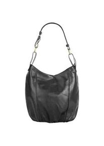 Shopper Samantha Look, Damen, Gr. B/H/T: 35cm x 32cm x 3cm onesize, schwarz, Leder, unifarben, Taschen Shopper, echt Leder, Made in Italy