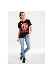 T-Shirt logoshirt "Lucky Luke - Daisytown", Damen, Gr. L, schwarz, 100% Baumwolle, bedruckt, normal, Rundhals, Shirts T-Shirt, mit lizenziertem Print