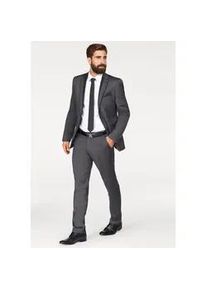 Krawatte Bruno Banani, Herren, schwarz, Satin, Kunstfaser, leicht gl&auml;nzend, unifarben, Krawatten, inklusive Einstecktuch