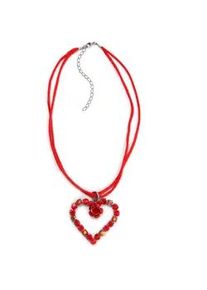 Allg&auml;u Rebell Kette mit Anh&auml;nger ALLG&Auml;U REBELL "Berta", Damen, Gr. onesize, Metall, rot, Basic, Halsketten, mit Herzanh&auml;nger