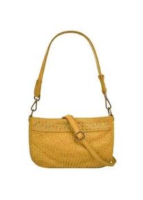 Umh&auml;ngetasche Samantha Look, Damen, Gr. B/H/T: 28cm x 17cm x 4cm onesize, gelb, Leder, Taschen Umh&auml;ngetasche, echt Leder, Made in Italy