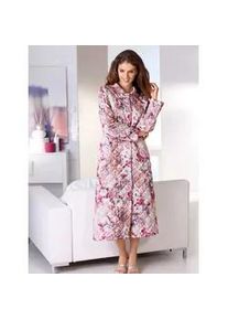 WITT Morgenmantel, Damen, Gr. 40/42, rosa (ros&eacute;, gemustert), Kunstfaser, gemustert, Langform, Hausm&auml;ntel