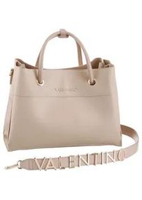 Henkeltasche Valentino BAGS "ALEXIA", Damen, Gr. B/H/T: 35cm x 27cm x 14cm, beige (ecru), Polyurethan (PU), Taschen, Umh&auml;ngetasche Schultertasche mit goldfarbenen Details