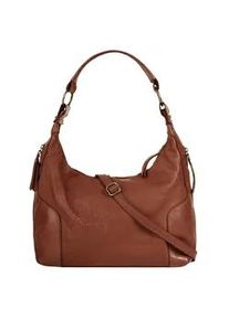 Shopper Samantha Look, Damen, Gr. B/H/T: 41cm x 30cm x 11cm onesize, braun (cognac), Leder, Taschen Shopper, echt Leder, Made in Italy