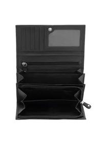 Aufbewahrungstasche, Damen, schwarz, Leder, gemustert, Taschen