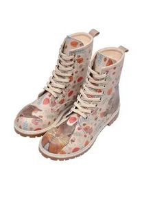 Schn&uuml;rboots DOGO "Long Boots Schn&uuml;rstiefel Squirrel Damen Stiefeletten, Longe", Damen, Gr. 40, Normalschaft, bunt (natur), Lederimitat, Schuhe Workerboots Schn&uuml;rboots, Handgefertigt