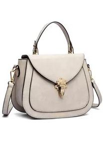 Umh&auml;ngetasche "Alessa", Damen, Gr. B/H/T: 23cm x 19cm x 10cm onesize, beige, Lederimitat, Collezione Alessandro, Taschen Umh&auml;ngetasche, mit aufgesetztem Steckfach