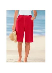 Bermudas Classic Basics, Damen, Gr. 46, Normalgr&ouml;&szlig;en, rot, 100% Baumwolle, unifarben, knielang, Hosen Bermudas