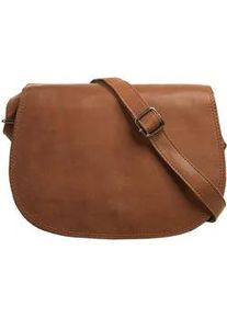 Umh&auml;ngetasche CLUTY, Damen, Gr. B/H/T: 25cm x 18cm x 8cm onesize, braun (cognac), Leder, unifarben, Taschen Umh&auml;ngetasche, echt Leder