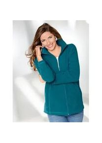 Fleecejacke Classic Basics, Damen, Gr. 48, blau (petrol), 100% Polyester, unifarben, figurumspielend, Jacken Fleecejacke