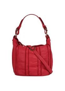 Shopper Samantha Look, Damen, Gr. B/H/T: 35cm x 27cm x 20cm onesize, rot, Leder, leicht gl&auml;nzend, unifarben, Taschen Shopper, echt Leder, Made in Italy