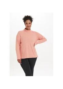 Funktionsshirt Q BY ENDURANCE "Fermier", Damen, Gr. 46, rosa (koralle), 88% Polyester, 12% Elasthan, unifarben, normal, Shirts Langarmshirt, aus atmungsaktivem 4-Wege-Stretch