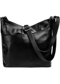 Umh&auml;ngetasche Samantha Look, Damen, Gr. B/H/T: 25cm x 20cm x 5cm onesize, schwarz, Leder, unifarben, Taschen Umh&auml;ngetasche, echt Leder, Made in Italy