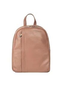 Cityrucksack Samantha Look, Damen, Gr. B/H/T: 29cm x 9cm, onesize, rosa (alt, rosa), Leder, Rindsleder, Rucks&auml;cke Cityrucksack, Echt Leder, Made in Italy