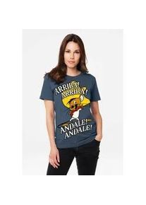T-Shirt logoshirt "Looney Tunes - Speedy Gonzales", Damen, Gr. XL, blau, 100% Baumwolle, bedruckt, normal, Rundhals, Shirts T-Shirt, mit lizenziertem Print