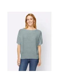 Rundhalspullover Heine "Pullover", Damen, Gr. 40/42, gr&uuml;n (jade), 55% Polyacryl, 45% Polyamid, unifarben, Pullover Rundhalspullover