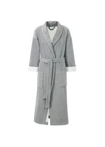 G&ouml;zze Unisex-Bademantel G&Ouml;ZZE "Turin, ideal f&uuml;r Sauna & Spa, Hotelbademantel, Morgenmantel" Gr. XL, silber (silberfarben), L:128cm, Baumwoll-Mix, Hausm&auml;ntel, Bademantel, f&uuml;r Damen & Herren, mit G&uuml;rtel und zwei aufgesetzten Taschen, lang