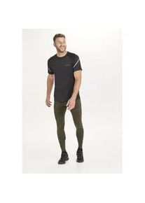 Funktionstights Endurance "SAMIEN", Herren, Gr. S, EURO-Gr&ouml;&szlig;en, gr&uuml;n (olivgr&uuml;n), 72% Nylon, 28% Elasthan, mehrfarbig, lang, Hosen, mit reflektierenden Elementen