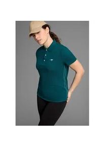 Poloshirt Kangaroos, Damen, Gr. 44/46, blau (petrol), Obermaterial: 100% Baumwolle, figurumspielend, Shirts, Kurzarm, unifarben, Polokragen, aus Baumwolle, gro&szlig;e Gr&ouml;&szlig;en