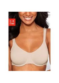 Minimizer-BH Petite Fleur, Damen, Gr. 75, Cup E, rosa (puder, wei&szlig;), Jersey, Obermaterial: 93% Baumwolle, 7% Elasthan, BHs BH Minimizer-BH BH-Set B&uuml;gel-BH T-Shirt-BH, B&uuml;gel, Baumwoll-Qualit&auml;t, Packung