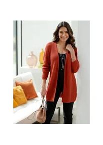 Strickjacke Classic Basics, Damen, Gr. 40, rot (rostrot), 100% Polyacryl, unifarben, Strickjacken Strickjacke