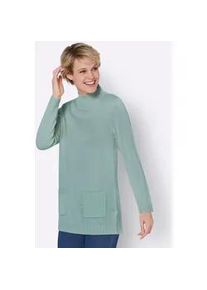 Longpullover Classic Basics "Longpullover", Damen, Gr. 44, gr&uuml;n (kalkmint), 100% Polyacryl, unifarben, Pullover Longpullover