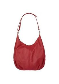 Shopper CLUTY, Damen, Gr. B/H/T: 31cm x 28cm x 7cm onesize, rot, Leder, leicht gl&auml;nzend, unifarben, Taschen Shopper, echt Leder, Made in Italy
