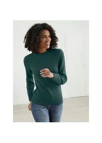 Strickpullover Classic Basics "Pullover", Damen, Gr. 54, gr&uuml;n (tanne), 100% Baumwolle, unifarben, Pullover Strickpullover