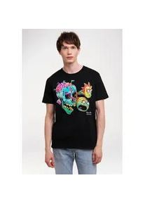 T-Shirt logoshirt "Rick & Morty - Eyeball Skull", Damen, Gr. XL, schwarz, 100% Baumwolle, bedruckt, normal, Rundhals, Shirts T-Shirt, mit lizenziertem Print