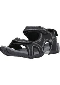 Sandale CRUZ "Penang", Herren, Gr. 44, schwarz, Leder, Schuhe Sandale, mit praktischem Allwetterprofil