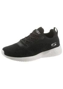 Sneaker Skechers "Bobs Squad - Tough Talk", Damen, Gr. 35, schwarz-wei&szlig; (schwarz, wei&szlig;), Synthetik, Textil, Schuhe Sneaker, Freizeitschuh, Halbschuh, Schn&uuml;rschuh mit Skech-Knit, Topseller