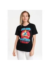 T-Shirt logoshirt "MOTU - He-Man", Damen, Gr. 5XL, schwarz, 100% Baumwolle, bedruckt, normal, Rundhals, Shirts T-Shirt, mit lizenziertem Print