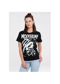 T-Shirt logoshirt "Marvel Comics - Wolverine", Damen, Gr. XS, schwarz, 100% Baumwolle, bedruckt, normal, Rundhals, Shirts T-Shirt, mit lizenziertem Print